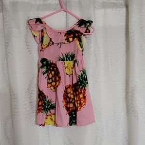 Pink pineapple printed dress